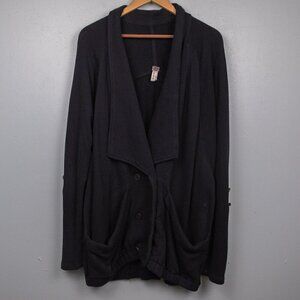 We the Free black double breasted cardigan-S